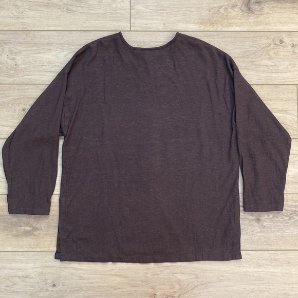 Anthro‎ Wooden Ships Knit Linen Button Front Tunic Lagenlook Forest Minimalist - Picture 5 of 13